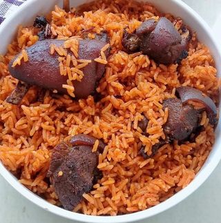 Jollof rice + Protein