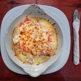 Запечено сирене със шунка (300г)