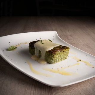 Sformato di verdure con fonduta di toma d'alpeggio