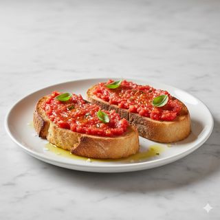 Bocadillo Tostada De Tomate Y Aceite