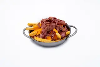 Patatas Fritas con queso y bacon (H)