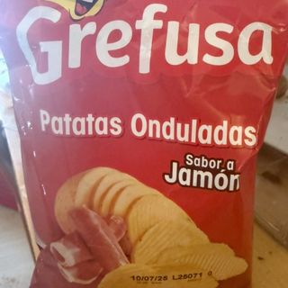 GREFUSA PATATAS ONDULAS SABOR A JAMÓN 