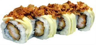 80. Uramaki Llagostí Arrebossat I Ceba Fregida (8 Uds.)