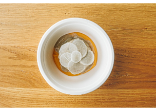 Pollo relleno con foie y pistacho