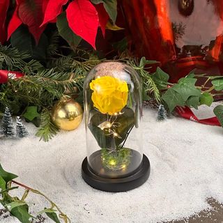 Rose eternelle LED jaune