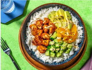 Poke Bowl Poulet Concombre Tomate Avocat Mangue Ou Ananas