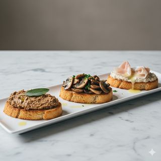 Varietà di crostini