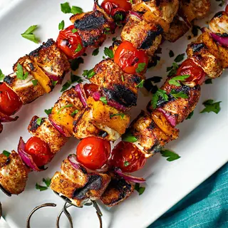 Grilled Chicken Kebab in Skewer