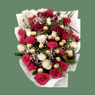 Bouquet Rouge Et Blanc