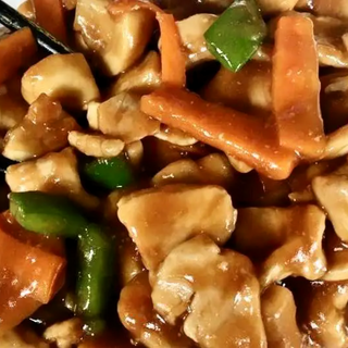 Pollo con salsa de ostras