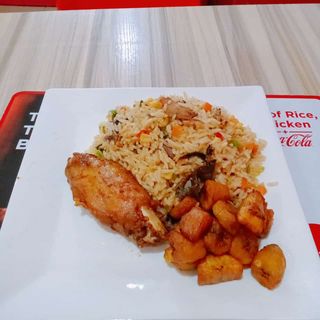 Coconut Rice + Turkey + Plantain