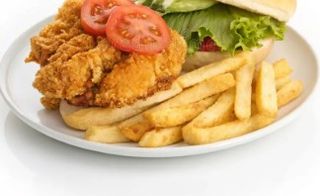 Plato de zinger de pollo