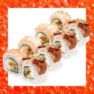 Рол Філадельфія Де Люкс з креветкою та вугрем