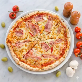 Pizza De Bacon Y Salchichas (20 Cm.)