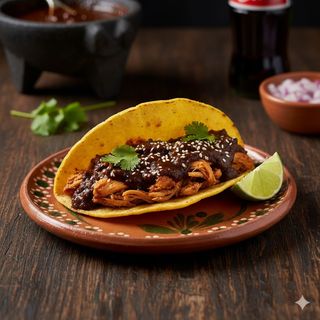 Taco De Pollo Con Mole Poblano