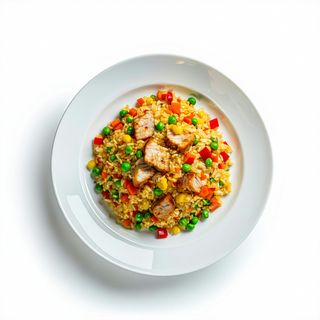 29. Arroz Frito Tres Delicias Con Pollo