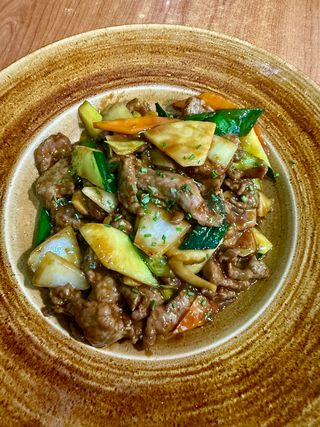 Ternera con salsa de ostra