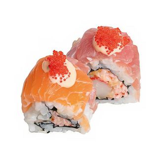 Uramaki rainbow roll - 4 pezzi