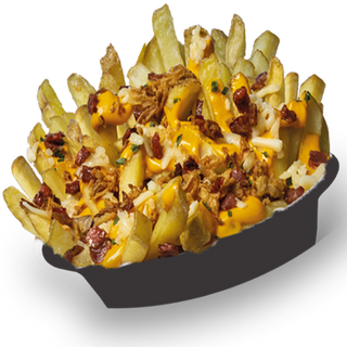 Patatas Fritas Con Queso Y Bacon