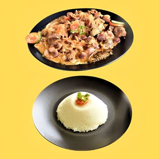 Attiéké Avec Gésier De Poulet