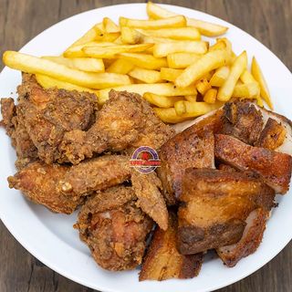 CHICHA POLLO  CON PATATAS FRITAS