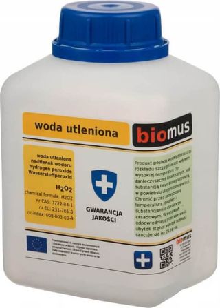 Woda utleniona 3% H2O2 Nadtlenek wodoru hydrogen perexide 250ml BIOMUS