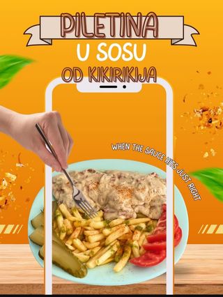 Piletina u kikiriki sosu. Porcija 500g