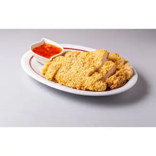 33. Pollo frito con almendras