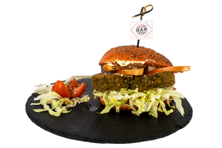 Bun al pomo con veggie burger