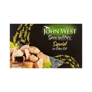 Calamar in ulei de masline John West 111g