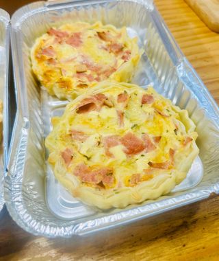 Quiché de jamón dulce y queso