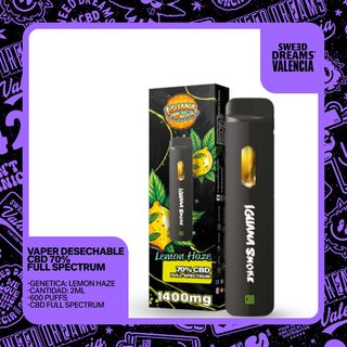 Vaper Desechable Lemon Haze 70% CBD 2Ml