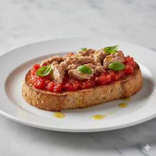 Tostada De Tomate Y Atún