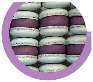 Макаронс Двойная голубика