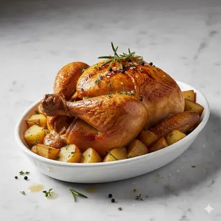 Pollo asado con papas (1.3 kg.)