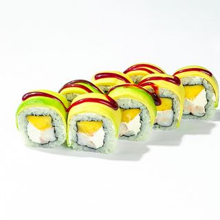 Ролл в авокадо с креветкой манго