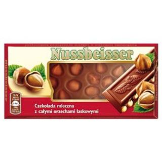 Czekolada z orzechami laskowymi Nussbeisser . 0.1кг