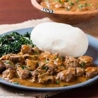 1/2 Mbuzi Stew with  Ugali