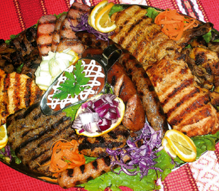 Плато на скара за четирима (200гр)