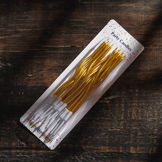  სანთელი გრეხილი (ოქროსფერი)