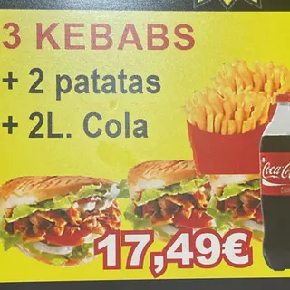 3 Kebabs