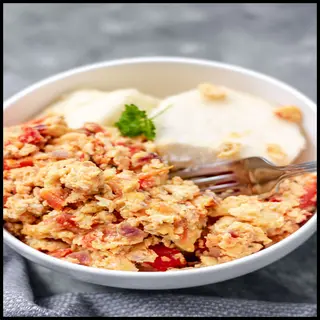 Boiled Yam & Scrambled Egg