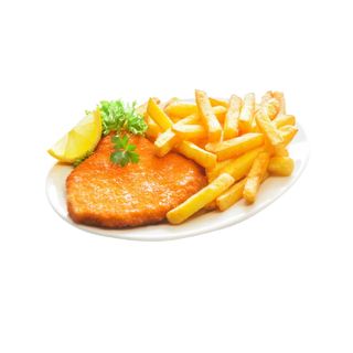 Menú pechuda rebozada