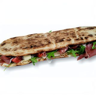 Panuozzo Wurstel, patatine e mozzarella