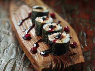 Maki Micuit Con Coulis De Frutos Rojos (8 Uds.)