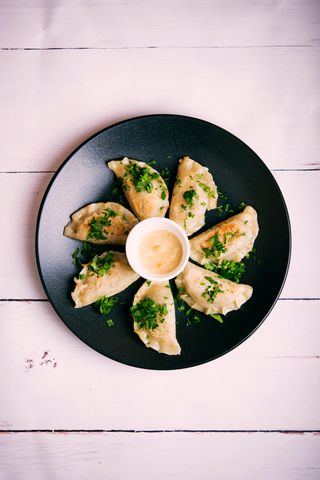 Pierogi z białą kiełbasą