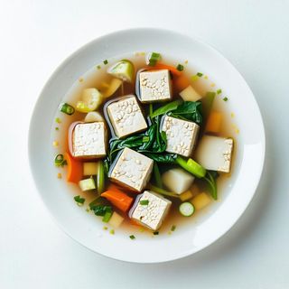 Zuppa di tofu con verdura