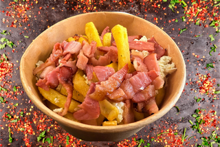 Cartofi cu telemea si bacon