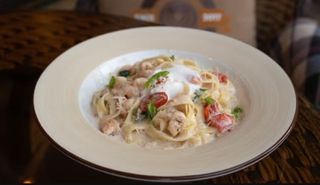 Фетучини с креветками