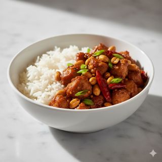 Arroz con pollo kung pao